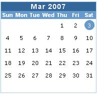 Calendar control style