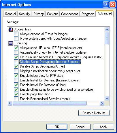 script debugger windows 7