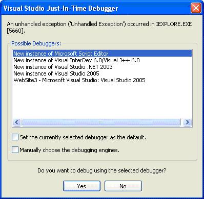 microsoft script debugger