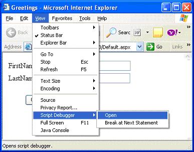 just in time debugger microsoft script editor download