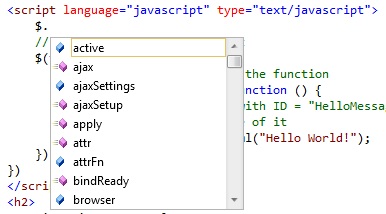 jQuery Intellisense in Visual Studio