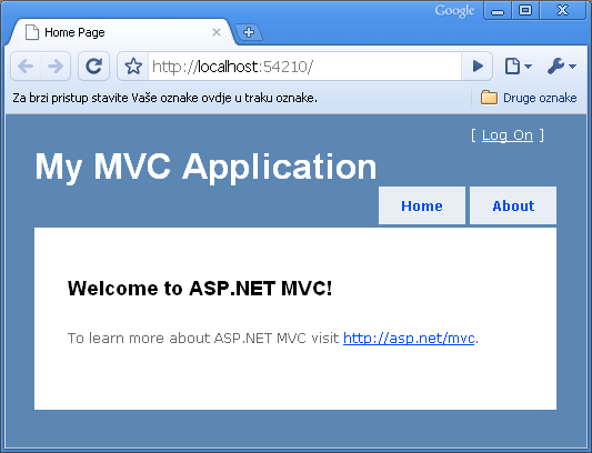 ASP.NET MVC Example Application