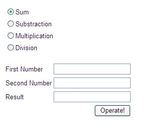 Calculator Web page