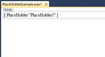 PlaceHolder control on ASP.NET web form.